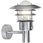 Nordlux Lønstrup 22 Światło Ścienne Stal i Szkło Szary | 220mm - IP44 - Nadaje Się Do E27 - Czujnik ruchu i Światła